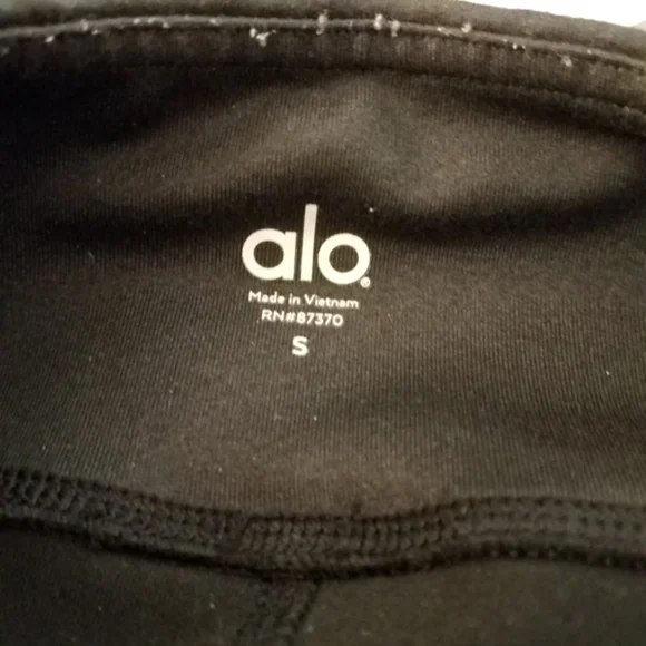 ALO Yoga Black Capri Leggings High Waist Stripe Size Small - Picture 8 of 11